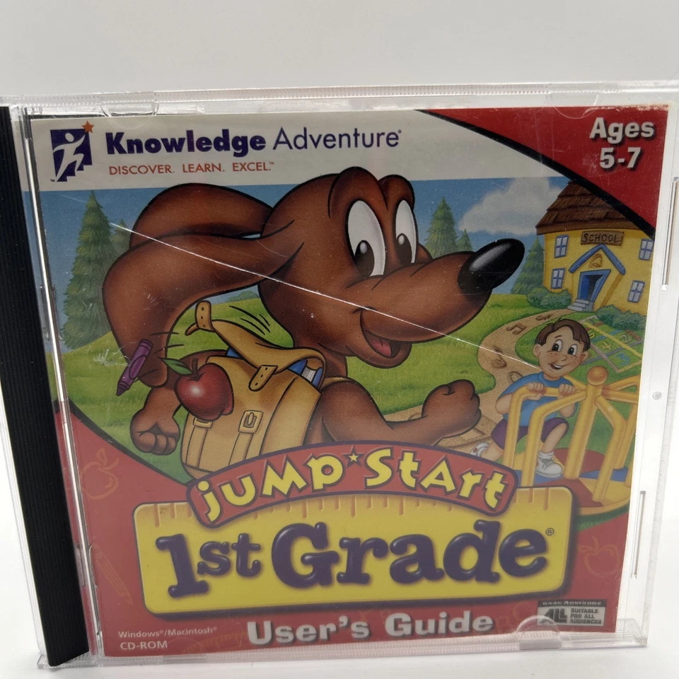 CD-ROM Jump Start 1º Grau Conhecimento Aventura Ensino Doméstico Aprendizagem Educacional - Imagem 1 de 4