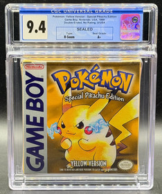 Pokemon Yellow Version Nintendo Game Boy NO ESRB Sealed New CGC 9.4 A+ Graded