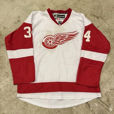 *STAINS* Detroit Red Wings Reebok Jersey Size 48 (Large) White Mrazek #34 - Image 1 of 4