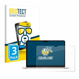 3x BROTECT Panzerfolie Schutzglas für Apple MacBook Air 15" M3 2024 / M2 2022 - Bild 1 von 8