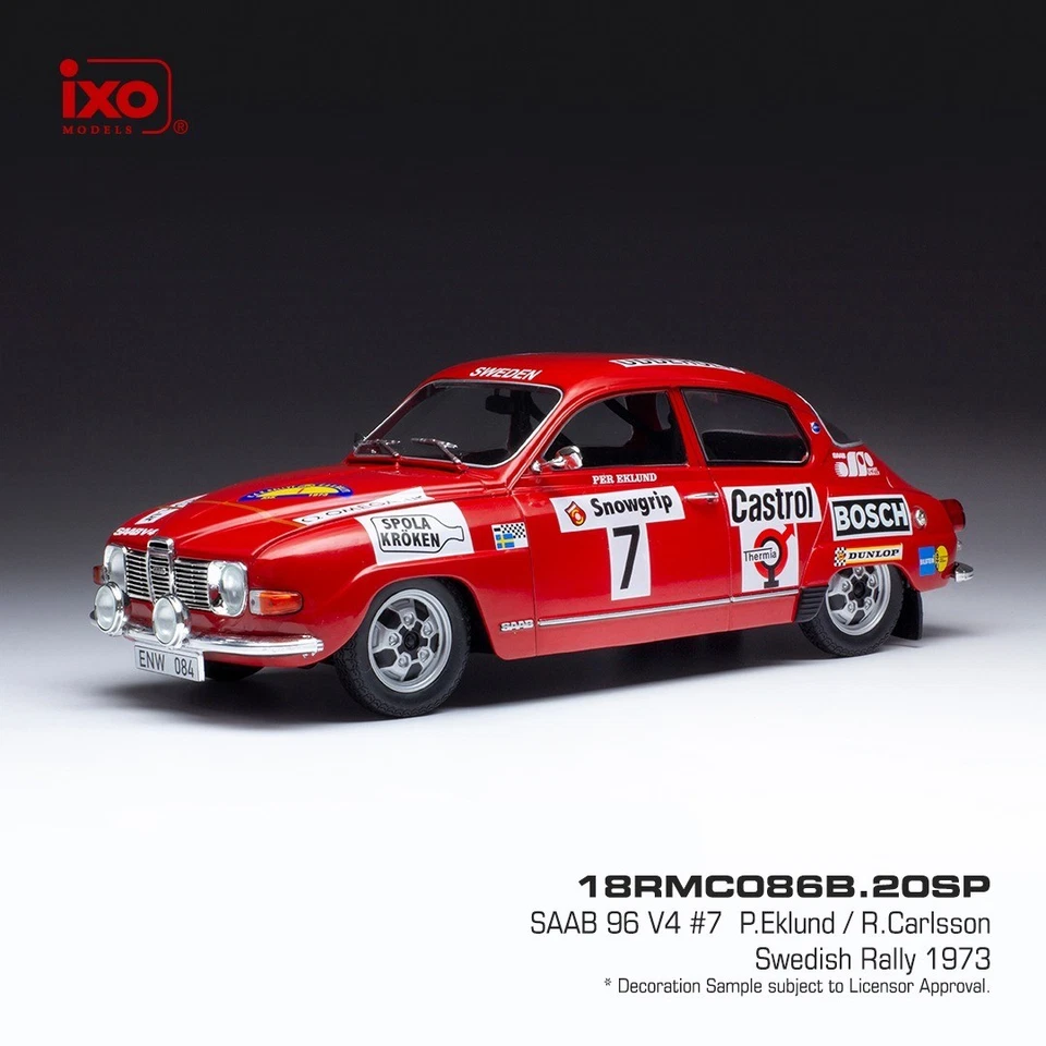 SAAB 96 V4 #7 P. EKLUND / R. CARLSSON - RALLY DI SVEZIA 1973 - Immagine 1 di 1