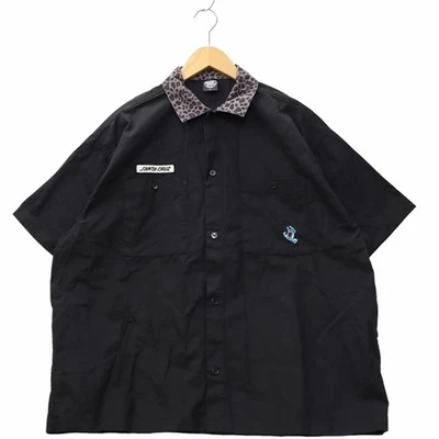 Santa Cruz Leopard Pattern Short Sleeve Work Shirt M - Image 1 of 4