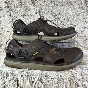Sandalias de viaje Teva Float para hombre 14 marrón punta cerrada encaje senderismo caminar cómodas - Imagen 1 de 13