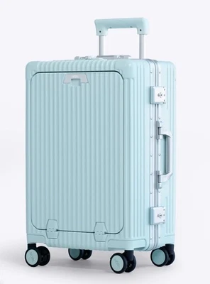 Nobl Carry On All In One Powder Blue Luggage - Image 1 of 4