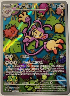 Pokemon Ambidiffel Deutsch 107/094 IL Fatale Flammen Near Mint - Bild 1 von 2