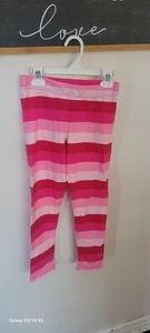 isaac mizrahi pinl red and white girls leggings size 7/8 - Picture 1 of 3