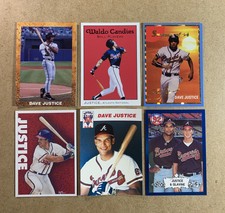 Dave Justice Lot (6) Oddball Cards- Atlanta Braves/Waldo Candies/ASM 92
