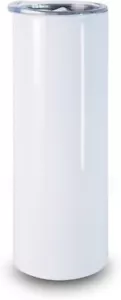 Tumbler with lid Vacuum Insulated Double Wall for Coffee Tea Beverages White - Picture 1 of 9