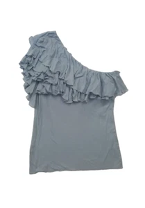 Ralph Lauren Women's Top, One Shoulder, Grey, Large - Picture 1 of 4