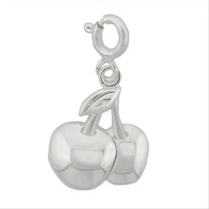 925 Silver Cherry Novelty Charm - Picture 1 of 1
