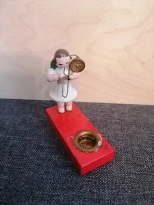 Weihnachten Erzgebirge, Kerzenleuchter mit Engel - Bild 1 von 1