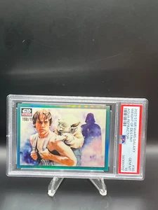 Luke Skywalker Star Wars Galaxy 30 Weight of Destiny AQUA-SERIAL #198/199-PSA 10 - Picture 1 of 4