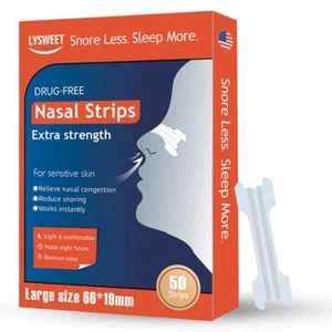 Sleep Nasal Strips for Less Snoring Reducing snoring Work Instantly to Breath... - Picture 1 of 6