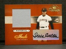 2003 Donruss Timeless Treasures Steve Carlton Auto Game Worn Patch MI-52 082/100