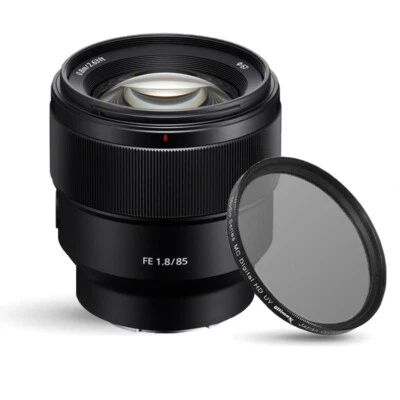 Sony FE 85mm f/1.8 Lens SEL85F18 + 67mm UV Ultraviolet Filter - Image 1 of 4