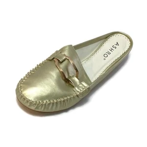 Ashro Women’s Gold Rush Hour Flat Cut Out Round Toe Slip On Shoes Size 12M A13 - Picture 1 of 11