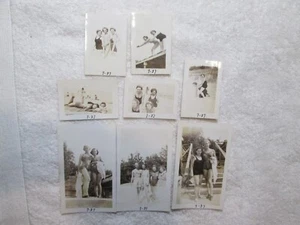 Fotos originales de la década de 1930 bastante sexy damas en trajes de baño en la playa Chicago Lake Mich - Imagen 1 de 4