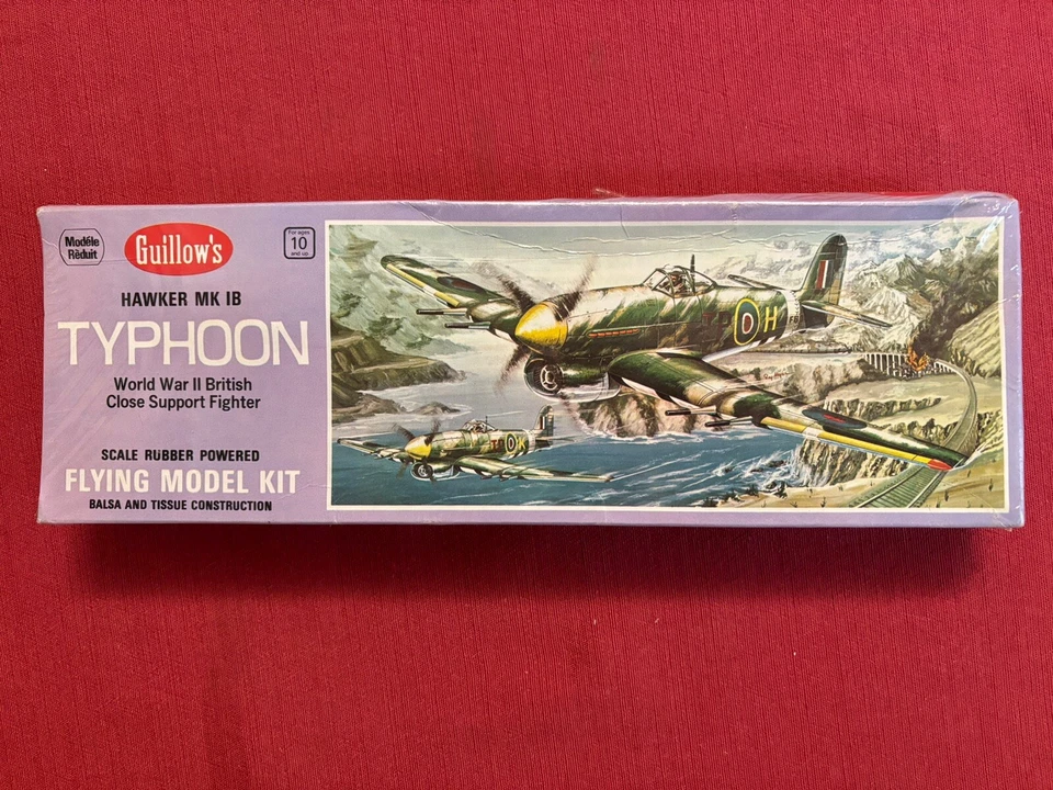 NEW  Guillow's WWII Hawker Typhoon Balsa Wood Flying Model Airplane Kit 906 - Image 1 of 4