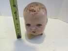 VINTAGE COMPOSITION DOLL HEAD SLEEP EYES MOLDED HAIR PARTS REPAIR MAKING SCARY