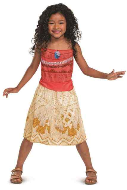 Fantasia Moana Infantil Vestido Original Disney com Colar - 7 Artes BrinQ  Fantasias