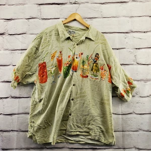 BIG DOGS Shirt Mens 3X Tropical Floral Button Down Short Sleeve Multicolor - Picture 1 of 10