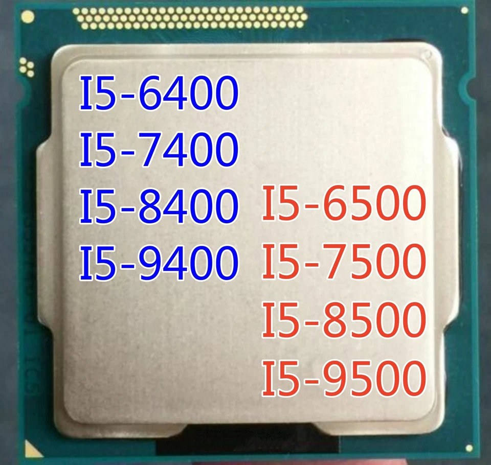 CPU Intel Core I5-6400 I5-7400 I5-8400 I5-9400 I5-6500 I5-7500 I5-8500 I5-9500 - Immagine 1 di 1