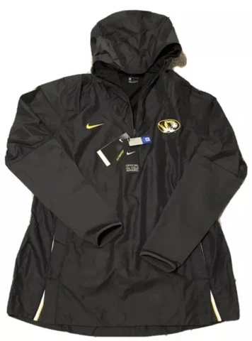 Missouri Tigers Nike On-Field Football Pull Over Repel Jacket Black Mens XXL 2XL Cover