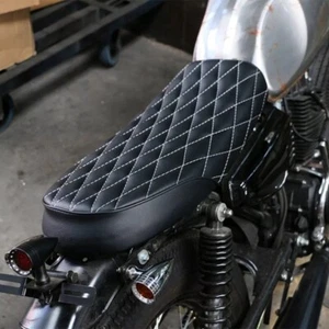 Motorcycle Cafe Racer Seat Flat Saddle For Triumph Street Twin Custom Bonneville - Picture 1 of 13