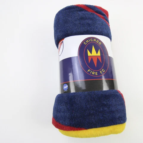 NWT Chicago Fire Northwest Plush Fleece Throw Blanket MLS Soccer Blue/Red New Cover