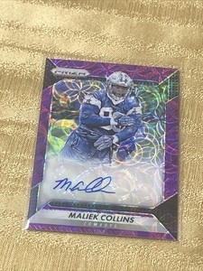 2016 Panini Prizm Maliek Collins Autograph Rookie Card Purple Scope Parallel /99