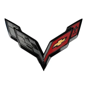 Parachoques trasero C7 2014-2019 flash de carbono o emblema de cascada GM OEM número 23183712 - Imagen 1 de 2
