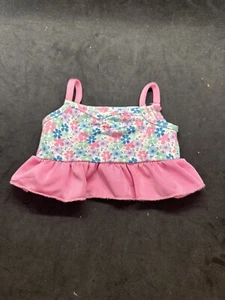 Build A Bear Bikini Top Swimsuit Bathing Suit Swim Ruffle Multicolor Floral BABW - Picture 1 of 3