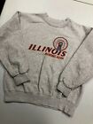 Illinois Fighting Illini Vintage Vtg Dodger USA Gray Sweatshirt Large L 14/16