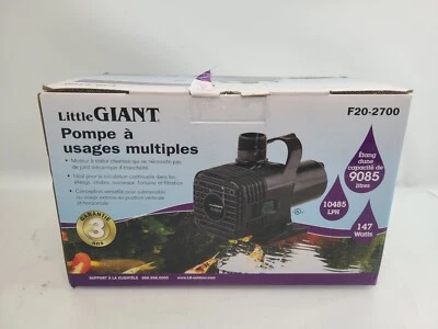 Little Giant F20-2700 566725 湿转子池泵 2700GPH 带 20 英尺线 全新 — 第 1/4 张图片