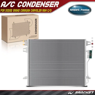 A/C AC Condenser With Bracket for Chrysler	Town & Country Dodge Grand Caravan - Image 1 of 4
