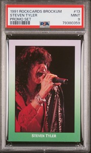 STEVEN TYLER 1991 ROCKCARDS Brockum Promo #13 PSA 9 *Pop 1*
