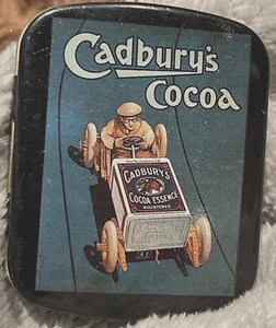 Vintage Cadbury's Cocoa Essence Race Car Little Tin 2.25x2x.5" - Picture 1 of 3