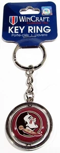 (Set of 2 included) Official NCAA Florida State University Spinner Key Rings  - Picture 1 of 2