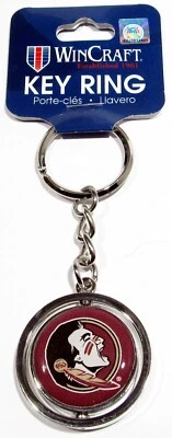 (Set of 2 included) Official NCAA Florida State University Spinner Key Rings  - Image 1 of 2