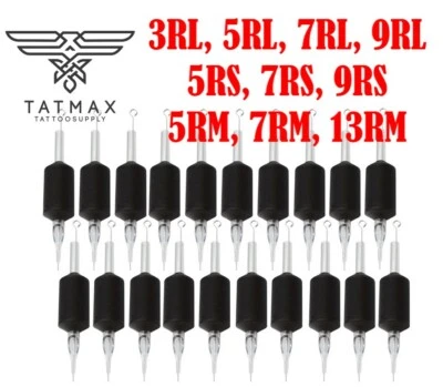 Combo de tubos de agujas de tatuaje desechables 25 mm 1" agarre 40 piezas tamaños mixtos RL, RS, RM Foto 1 de 4