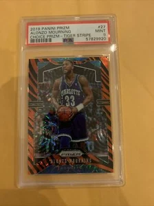 Panini Prizm Basketball Choice Tiger Stripe Alonzo Mourning #27 2019-20 PSA 9 - Imagen 1 de 2