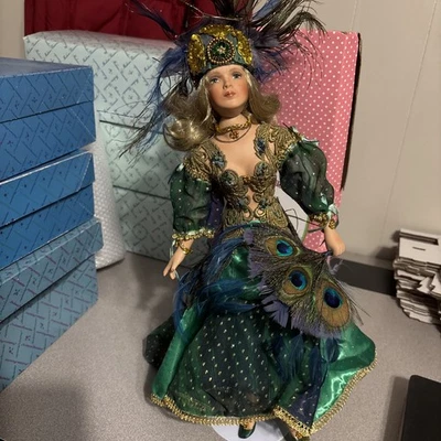 Paradise Galleries Treasury Collection Porcelain Doll Jade Brazilian Carnival - Image 1 of 4