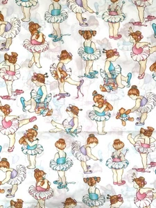 Springs Daisy Kingdom Allover BALLERINA BABYS Stoff 2 Yards x 44" - Bild 1 von 3