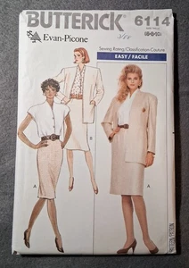 Butterick pattern 6114 misses' jacket blouse & skirt sz 6-10 Evan-Picone design - Picture 1 of 3