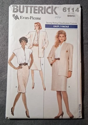 Butterick pattern 6114 misses' jacket blouse & skirt sz 6-10 Evan-Picone design - Image 1 of 3
