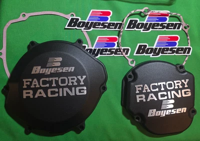 2002-2007 Honda CR250R Boyesen Ignition and Clutch Cover Set CC02AB SC02AB - Image 1 of 2