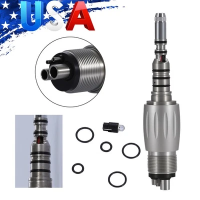 Acoplador de fibra óptica Fit KAVO MULTIflex de 4 orificios para pieza de mano de alta velocidad Foto 1 de 4