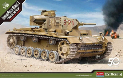 KIT MODELLINO MILITARE CARRO ARMATO GERMAN PANZER III AUSF.J NORDAFRICA 1:35 - Immagine 1 di 4