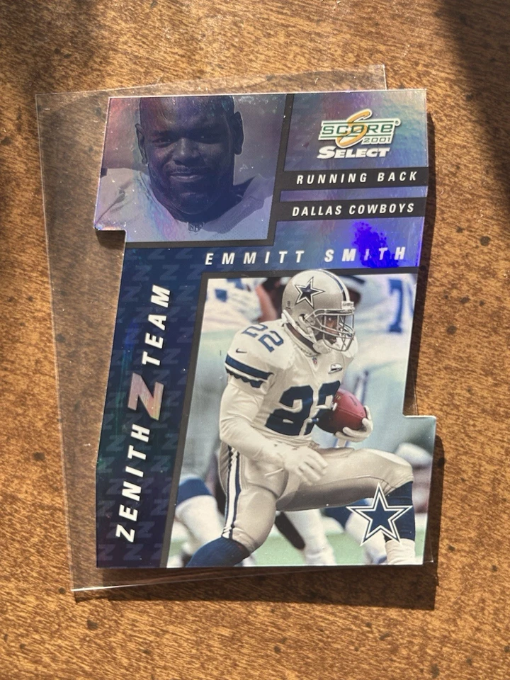 2001 Score Select Emmitt Smith Zenith Team /100 Cowboys Die-Cut - Image 1 of 2