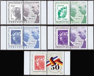 DG12-5PT1/5 : 2012 - Porte-timbres "Réconciliation franco-allde, de Gaulle/Adena - Imagen 1 de 1